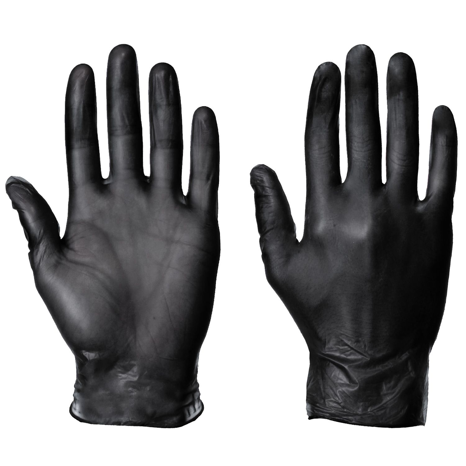 Vinyl Gloves - Powder Free - Black - Small