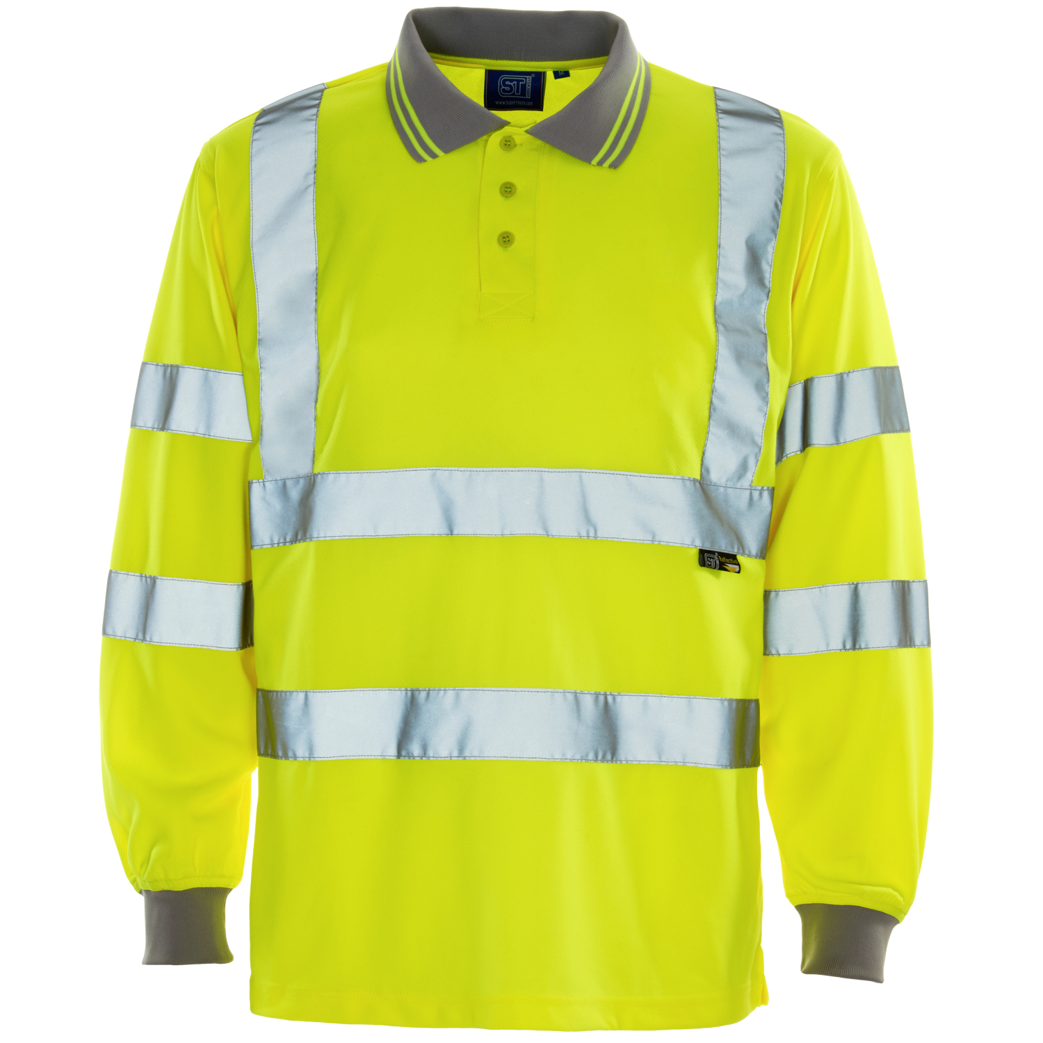 Hi Vis Long Sleeve Bird Eye Polo Shirt
