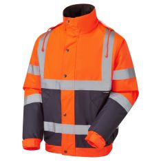 Supertouch Hi Vis Orange 2 Tone Bomber Jacket