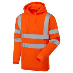 Supertouch Hi Vis Orange Hooded Sweatshirt