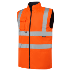 Supertouch Hi Vis Orange Reversible Bodywarmer