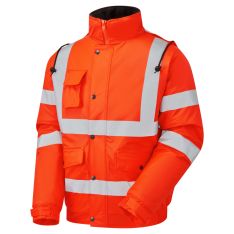 Stormflex® Hi Vis Orange PU Bomber Jacket