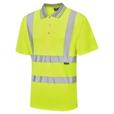 Supertouch Hi Vis Yellow Bird Eye Polo Shirt