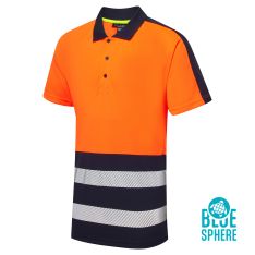 Essentials Hi-Vis Eco Coolair Orange Polo Shirt