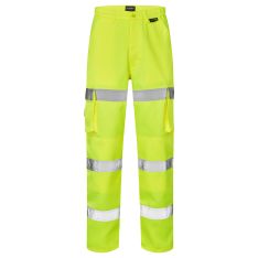 Supertouch Hi Vis Yellow 3 Band Combat Trousers