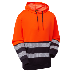 Essentials Hi-Vis Eco CottonCool Orange/Navy Hoodie