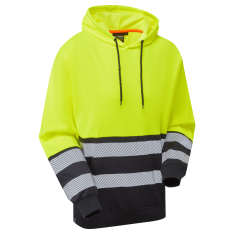Essentials Hi-Vis Eco CottonCool Yellow/Navy Hoodie