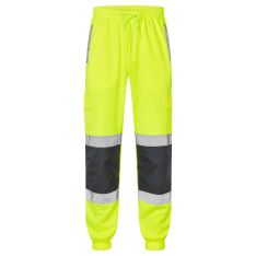 Supertouch Hi Vis Yellow 2 Tone Jogging Bottoms