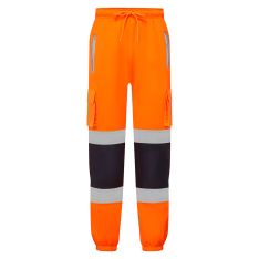 Supertouch Hi Vis Orange 2 Tone Jogging Bottoms