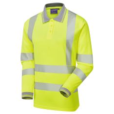 Ladies Hi Vis Yellow Jaya Bird Eye Polo