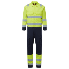 Weld-Tex® Hi-Vis FR & Anti-Static Yellow/Navy Coverall