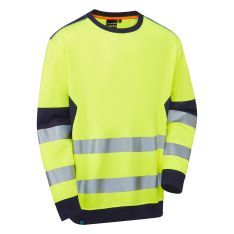 System Hi-Vis ECO Crew Neck Yellow Sweatshirt 