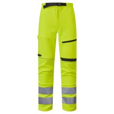 System Hi-Vis Eco Stretch Softshell Yellow Trouser 