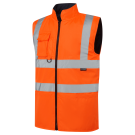 Supertouch Hi Vis Orange Reversible Bodywarmer