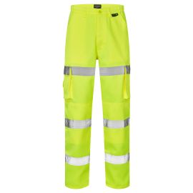 Supertouch Hi Vis Yellow 3 Band Combat Trousers
