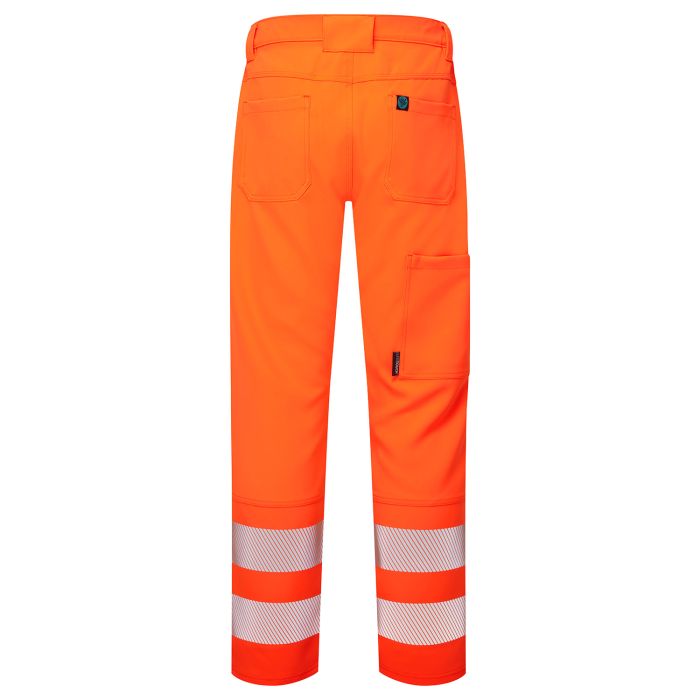 Essentials Hi Vis Eco Coolair 4-Way Stretch Orange Trousers