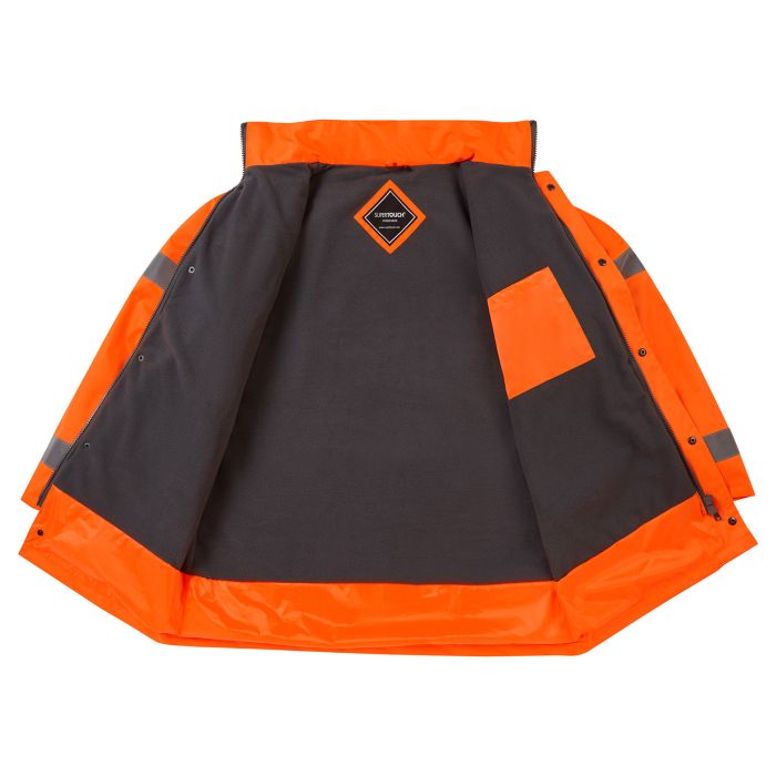 Supertouch Hi Vis Orange Fleece Lined Parka