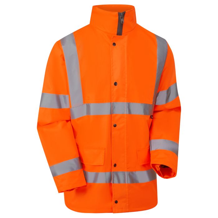Supertouch Hi Vis Orange Fleece Lined Parka