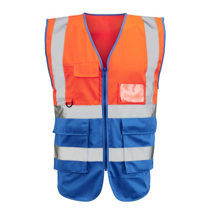 Supertouch Hi Vis Orange 2 Tone Executive Vest