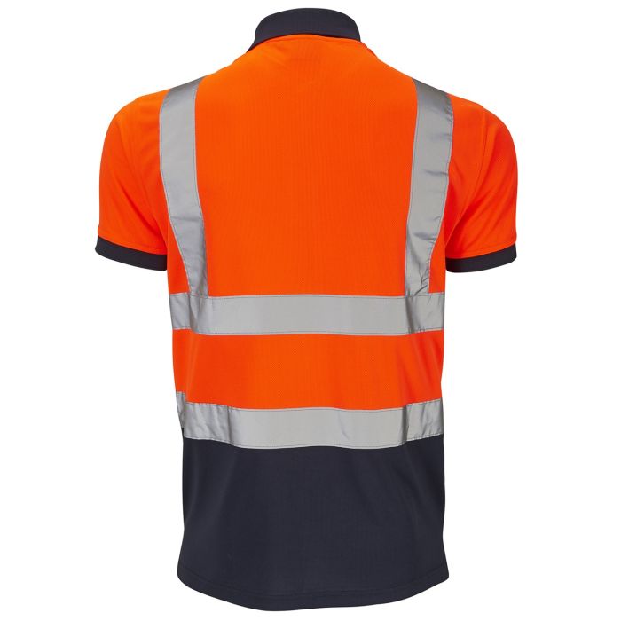 Supertouch Hi Vis 2 Tone Orange Polo Shirt