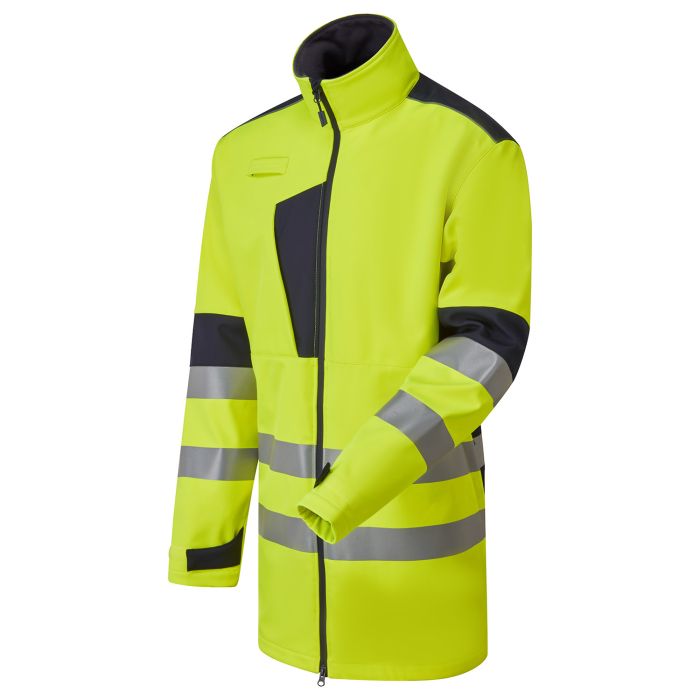 System Hi Vis Eco 3-Layer Yellow Softshell Parka