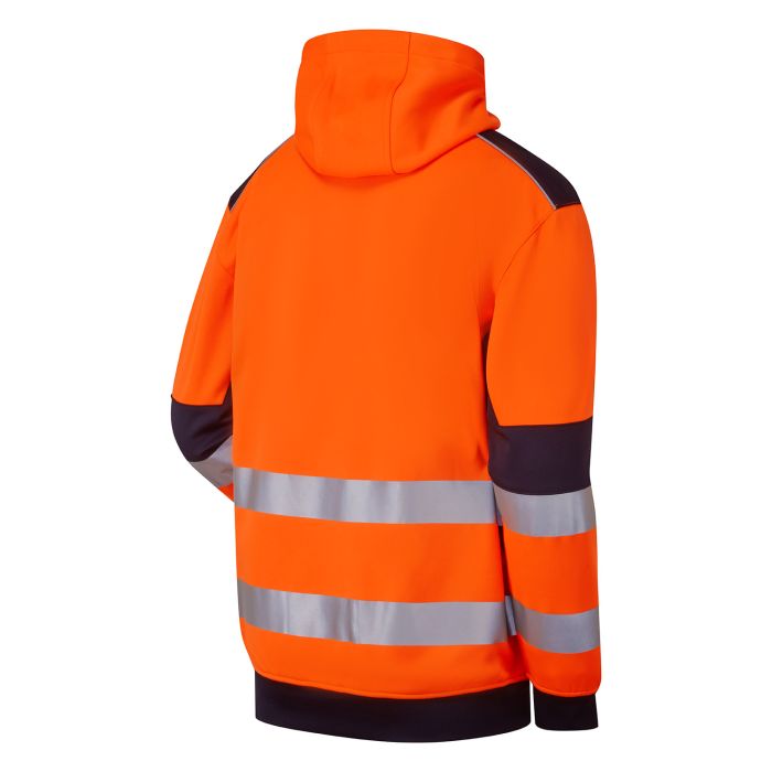 System Hi-Vis Eco Zip Thru Orange Hoodie 