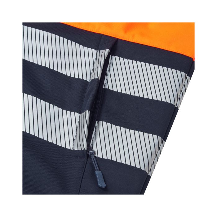 Essentials Hi Vis Eco Coolair 2 Tone Orange/Navy Softshell Gilet 