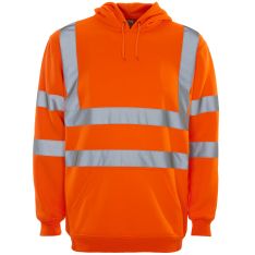 Supertouch Hi Vis Orange Hooded Sweatshirt