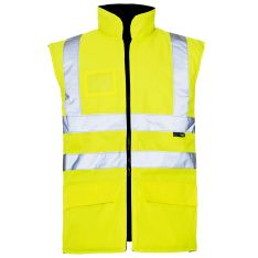 Supertouch Hi Vis Yellow Breathable Interactive Bodywarmer
