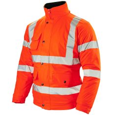 Stormflex® Hi Vis Orange PU Bomber Jacket