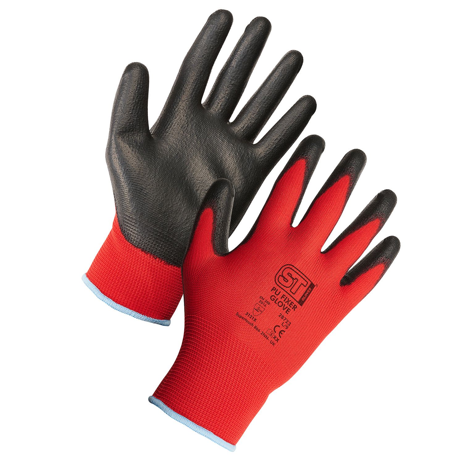Supertouch Red PU Fixer Precision Gloves (12 Pairs)