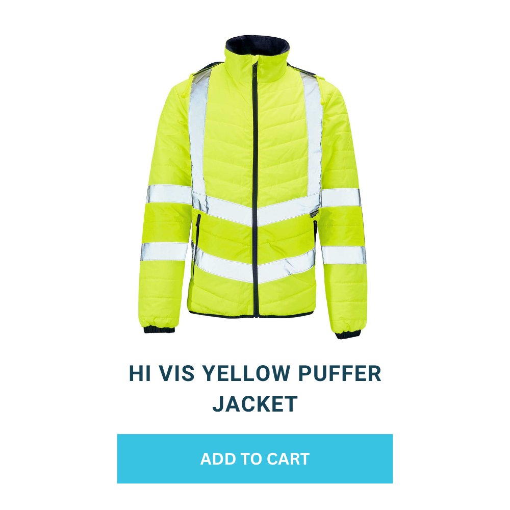 Supertouch Hi Vis Yellow Puffer Jacket