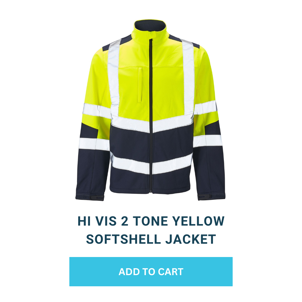 Supertouch Hi Vis 2 Tone Yellow Softshell Jacket
